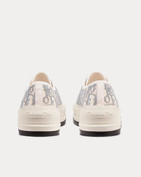 Walk'n'Dior Platform Gray Stone Dior Oblique Embroidered Cotton Low Top Sneakers View 4