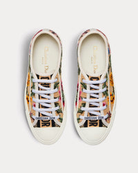 Walk'n'Dior Raffia Embroidered & Dior Petites Fleurs Motif Beige / Multi Low Top Sneakers View 2