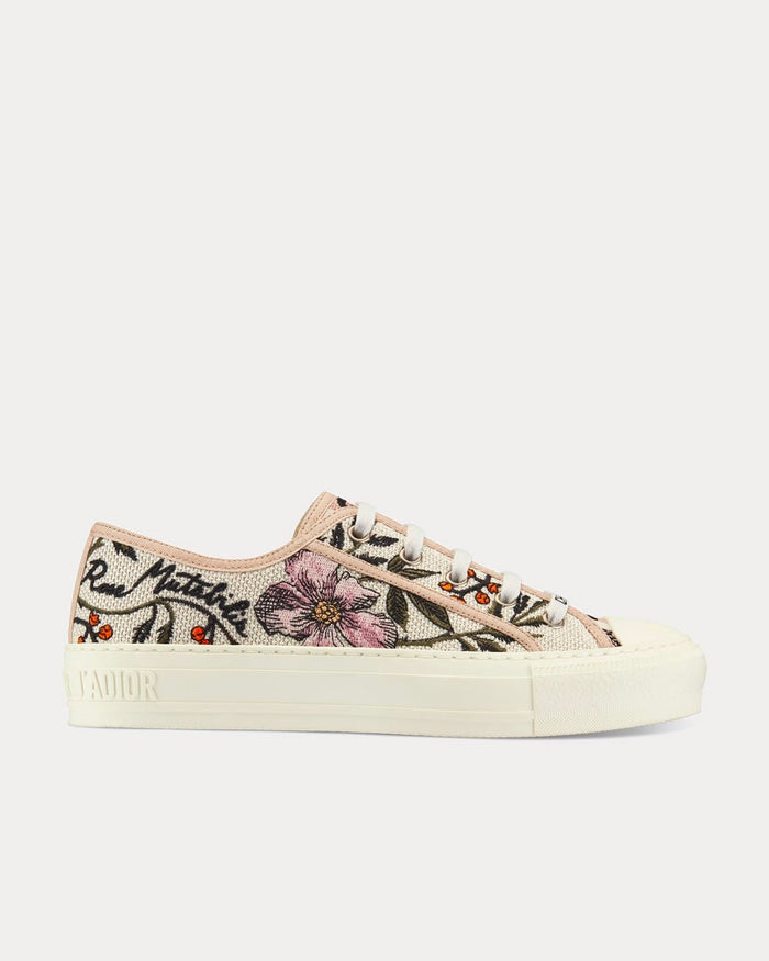 Walk'n'Dior Rosa Mutabilis Embroidery Low Top Sneakers - Crown & Consign